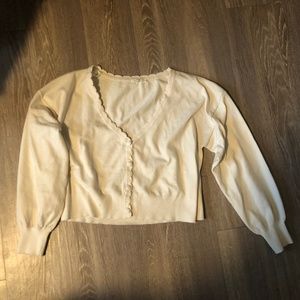 beautiful cream button up cardigan